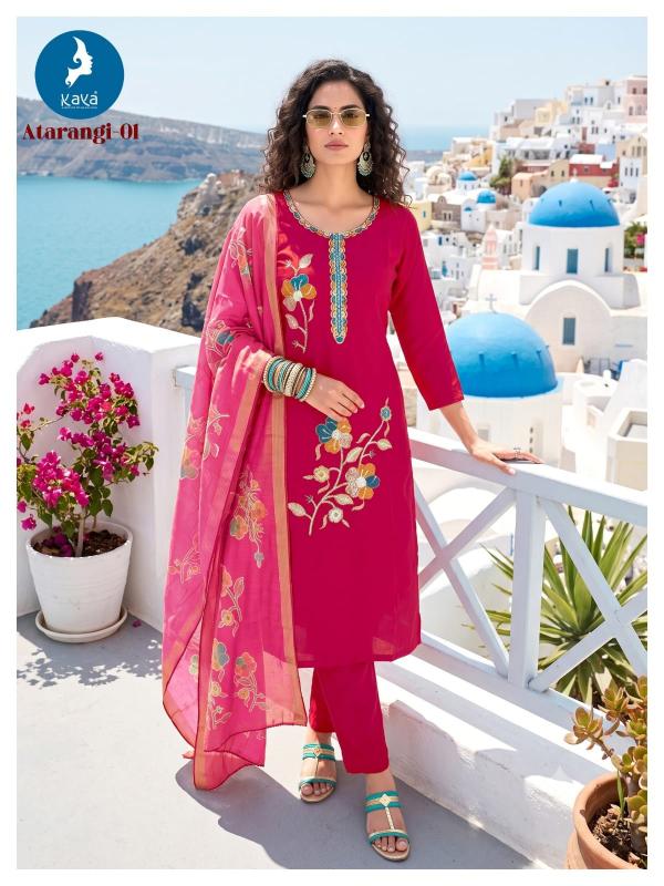 Kaya atrangi 3pcs blue baby kurtis wholesale